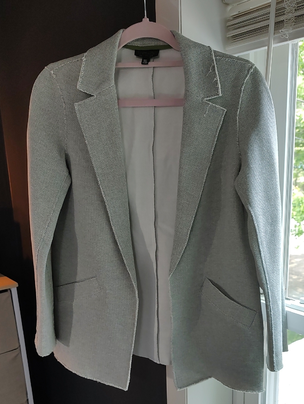 Topshop Light Gray Knit Blazer